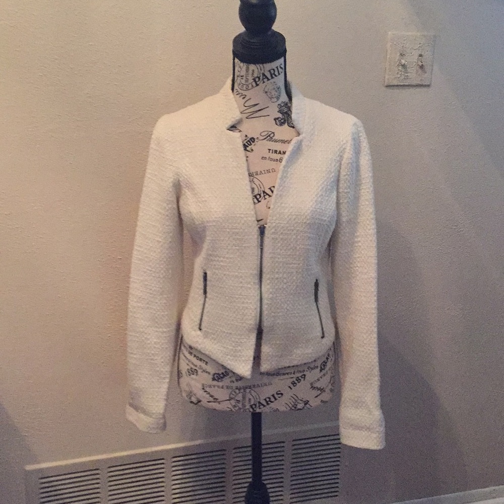 Sloosh white blazer jacket size medium
